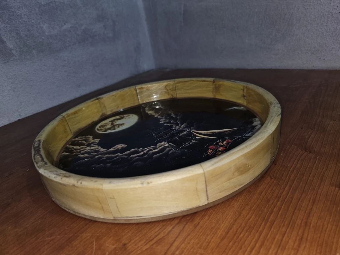Wooden decorative tray