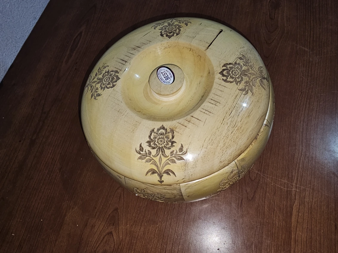 Antique wooden chapati box