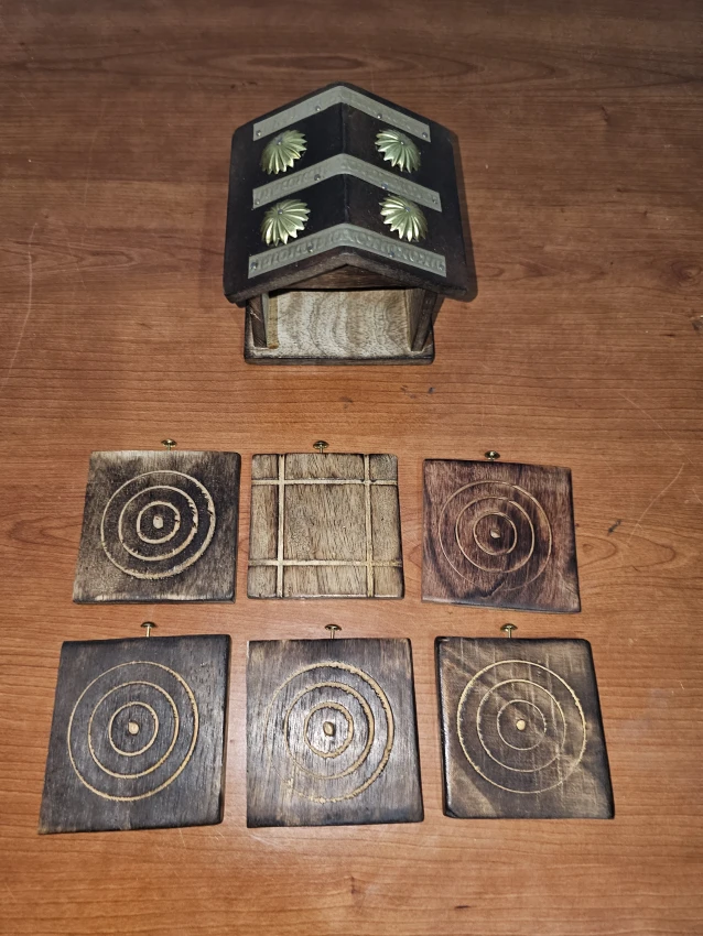 Antique Wood Drink Coasters