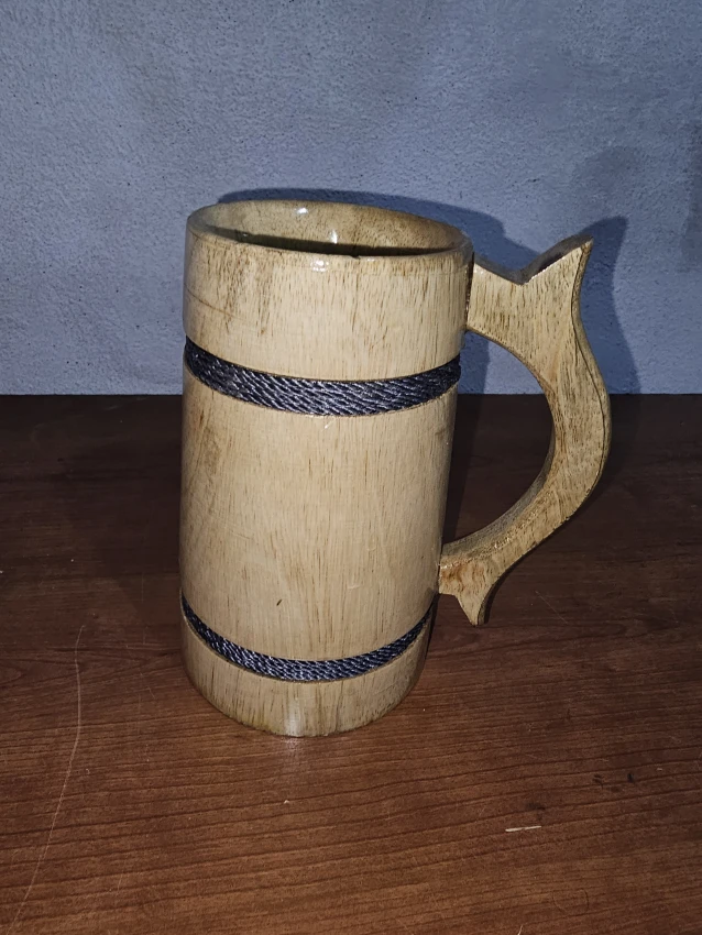 Wooden Beer Mug/Natural Solidwood/Drinking Mug