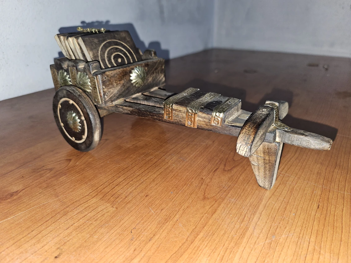Wooden Antique Coaster buggy shape