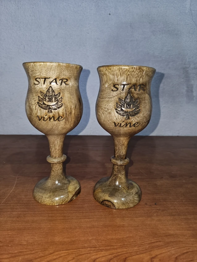 Luxury Wooden Wine Glass | Decorative Glass | Beer Glass