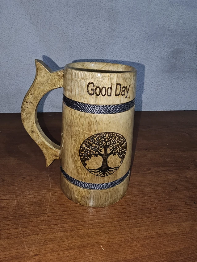 Wooden Beer Mug/Natural Solidwood/Drinking Mug