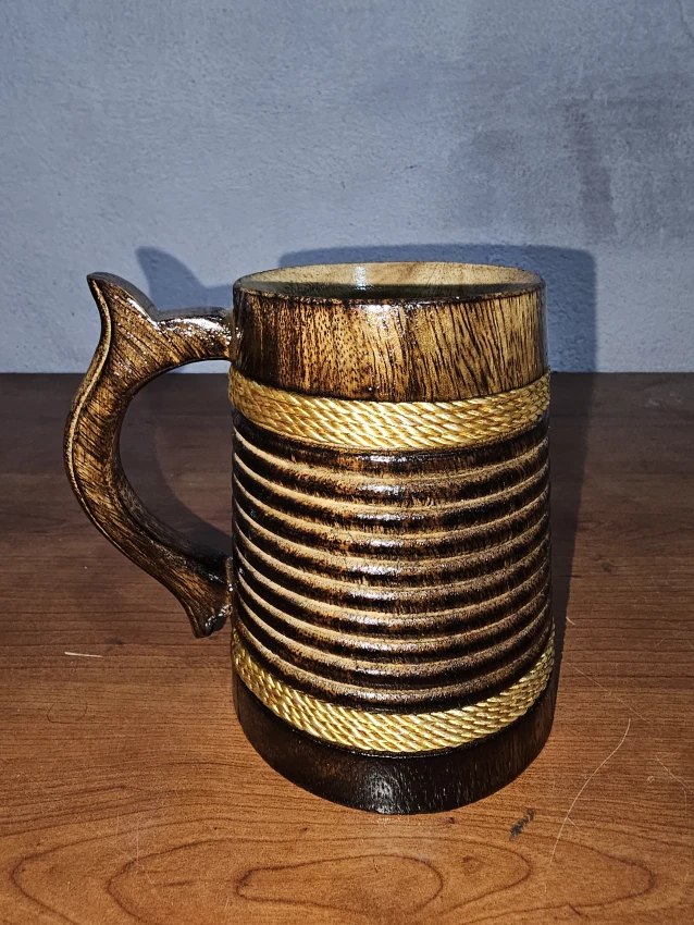 Wooden Old Barrel style Beer / Coffee Mug